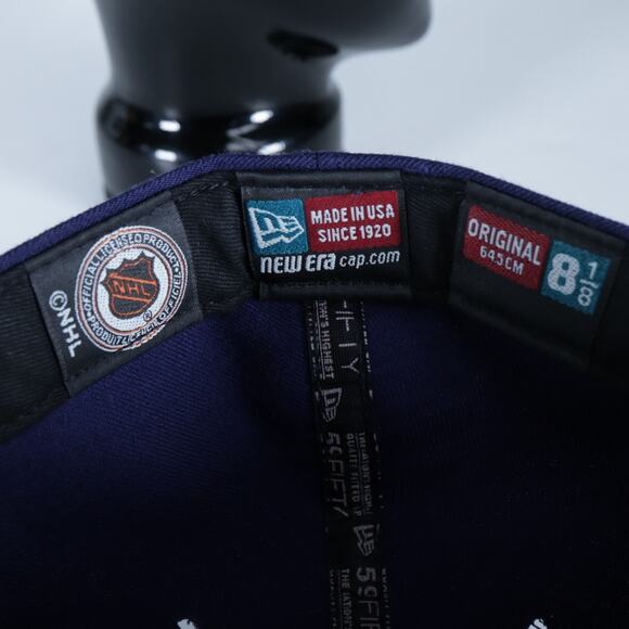 NY New York Rangers New Era 59Fifty 5950 Fitted Hat Blue Size 8 1/8 NHL Hockey - Picture 6 of 6